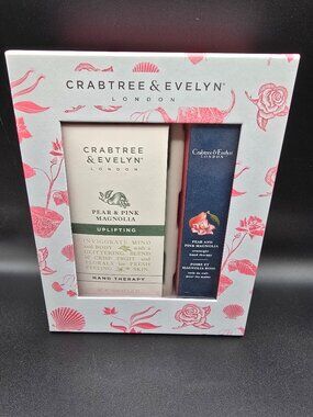 Crabtree & Evelyn Pear & Pink Magnolia Hand Therapy Gift Set NEW